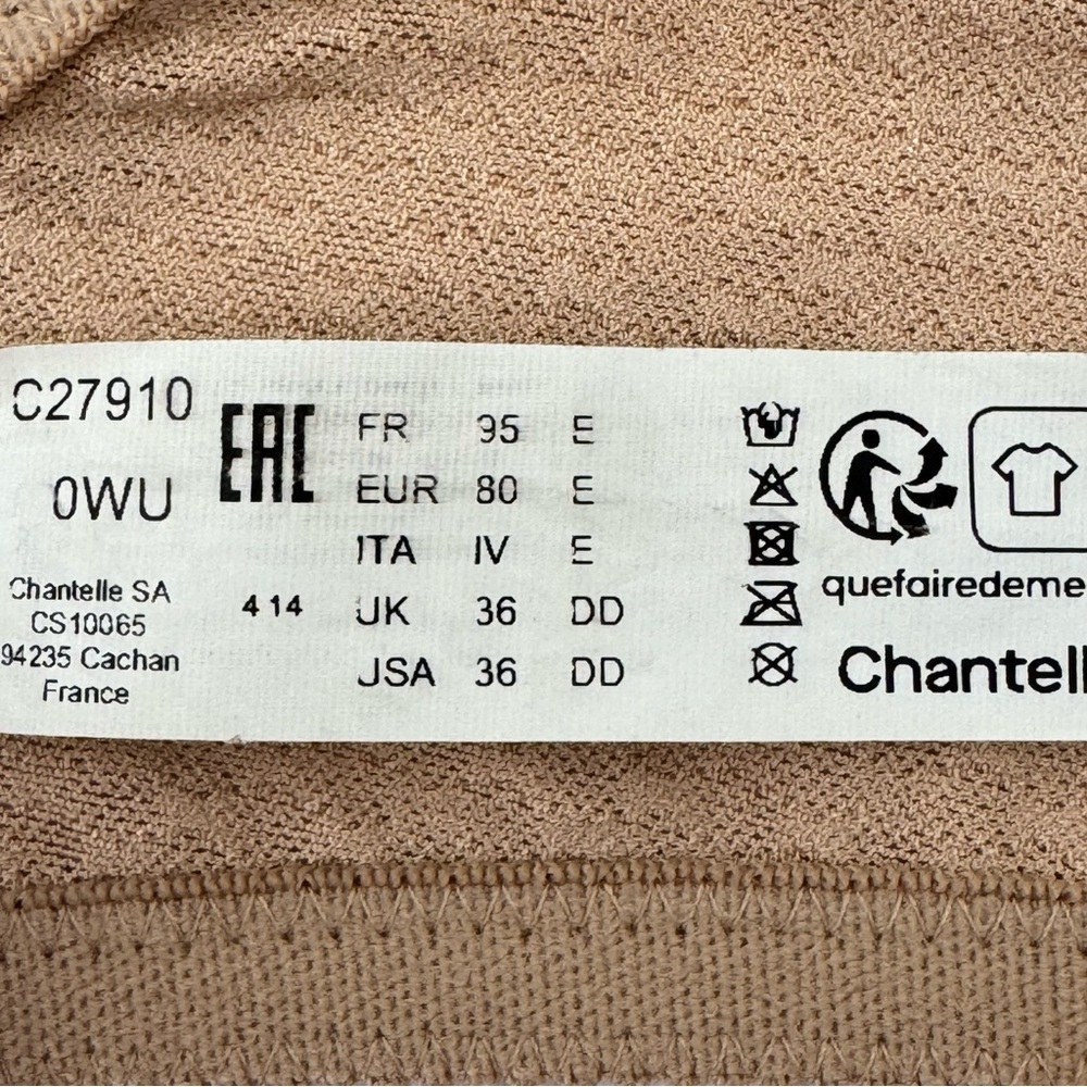 CHANTELLE C Manifique Nouveau Seamless Unlined Minimizer Bra Nude Underwire 36E - Picture 4 of 15